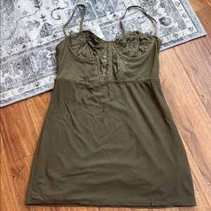 Urban Outfitters Olive Green Dress